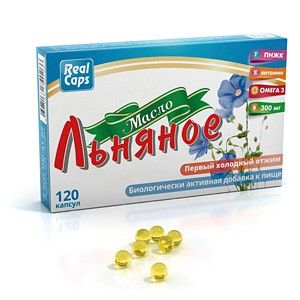 МАСЛО ЛЬНЯНОЕ ПЕРВЫЙ ХОЛОД.ОТЖИМ 250МГ. №120 КАПС. /РЕАЛКАПС/ МАСЛО ЛЬНЯНОЕ ПЕРВЫЙ ХОЛОД.ОТЖИМ 250МГ. №120 КАПС. /РЕАЛКАПС/