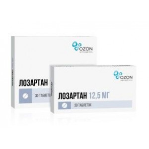 ЛОЗАРТАН 12,5МГ. №30 ТАБ. П/П/О /АТОЛЛ/ОЗОН/ ЛОЗАРТАН 12,5МГ. №30 ТАБ. П/П/О /АТОЛЛ/ОЗОН/