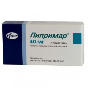 ЛИПРИМАР 40МГ. №30 ТАБ. П/П/О /ГЕДЕКЕ/ПФАЙЗЕР/ ЛИПРИМАР 40МГ. №30 ТАБ. П/П/О /ГЕДЕКЕ/ПФАЙЗЕР/
