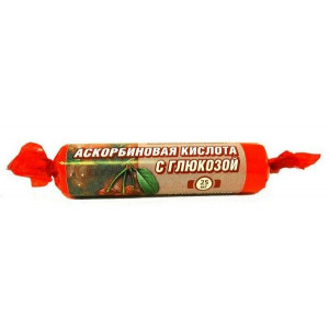 АСКОРБИНОВАЯ К-ТА С ГЛЮКОЗОЙ ГЛЕНВИТОЛ ВИШНЯ 25МГ. №10 ТАБ.ЖЕВ. КРУТКА АСКОРБИНОВАЯ К-ТА С ГЛЮКОЗОЙ ГЛЕНВИТОЛ ВИШНЯ 25МГ. №10 ТАБ.ЖЕВ. КРУТКА