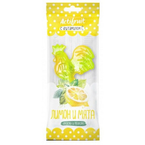 АКТИФРУТ КАРАМЕЛЬ ЛЕДЕНЦ. ЦИНК+ВИТАМ. С ЛИМОН+МЯТА 17Г.