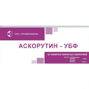 АСКОРУТИН-УБФ 50МГ.+50МГ. №50 ТАБ. /УРАЛБИОФАРМ/ АСКОРУТИН-УБФ 50МГ.+50МГ. №50 ТАБ. /УРАЛБИОФАРМ/