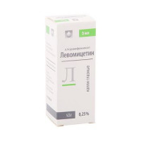 ЛЕВОМИЦЕТИН 0,25% 5МЛ. №1 ГЛ.КАПЛИ ФЛ./КАП. /ЛЕККО/