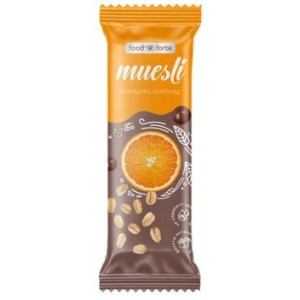 ФУД ФОРТЕ БАТОНЧИК-МЮСЛИ АПЕЛЬСИН В ШОКОЛАДЕ 50Г. [FOODFORTE]