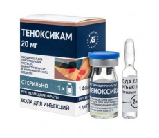 ТЕНОКСИКАМ 20МГ. 5МЛ. №1 ЛИОФ. Д/Р-РА Д/В/В,В/М ФЛ. +Р-ЛЬ 2МЛ. /БЕЛМЕДПРЕПАРАТЫ/