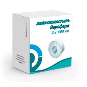 ЛЕЙКОПЛАСТЫРЬ 2Х500 ТКАН.ОСНОВА КАТУШКА КАРТОН /ВЕРОФАРМ/